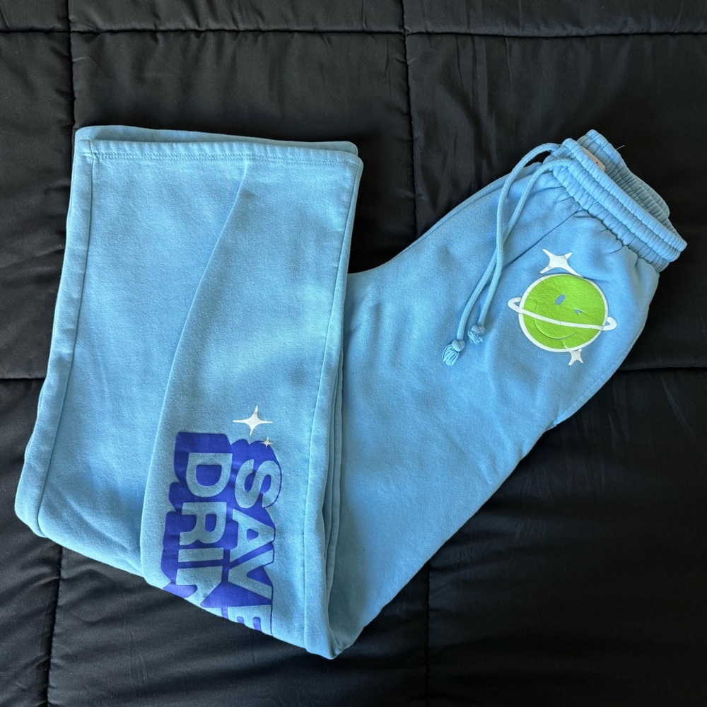 poppi blue wide leg sweat pants